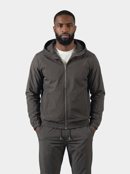 Combinaison technique gris foncé à capuche