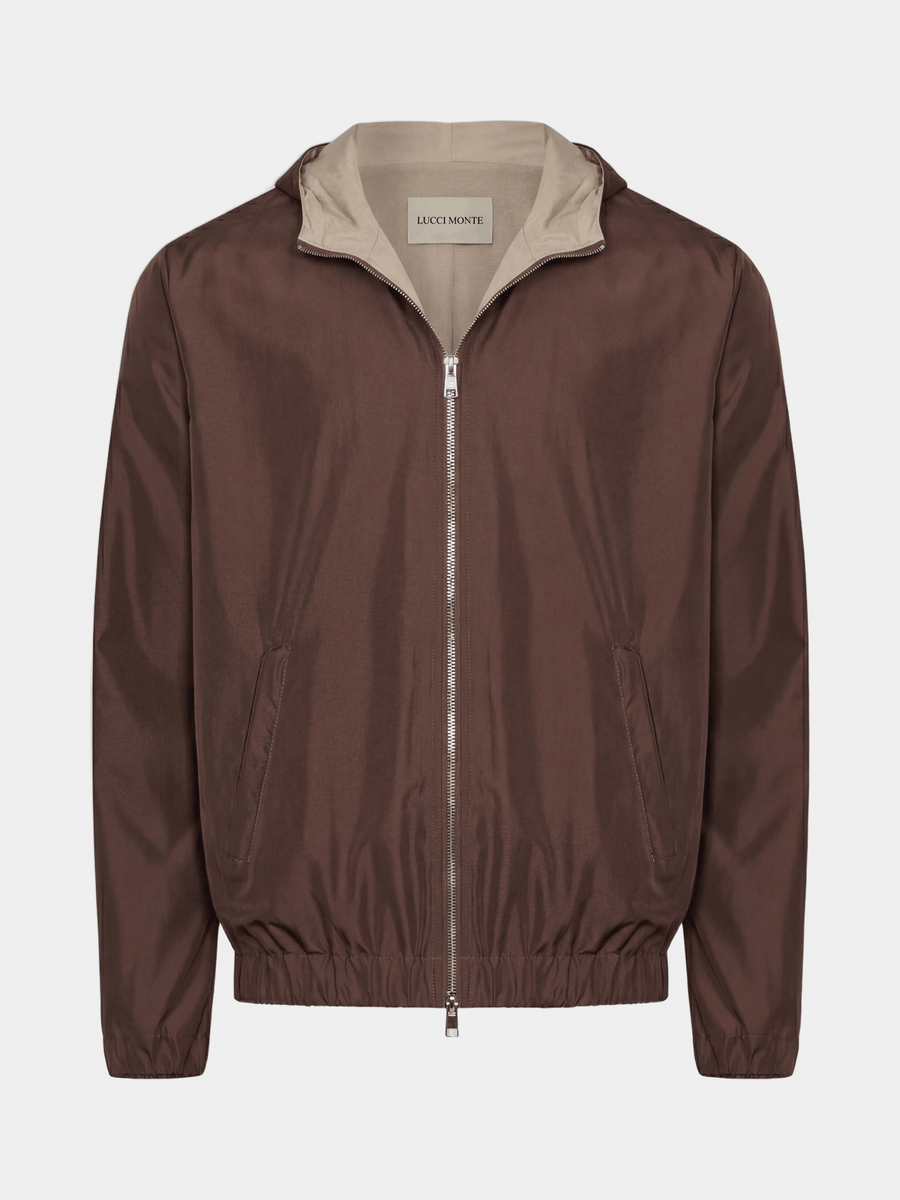 Veste à capuche marron premium