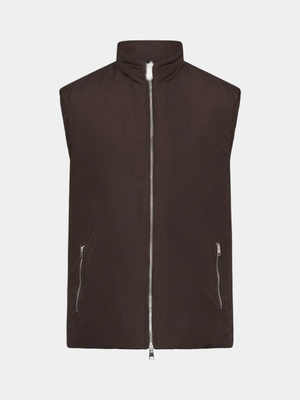 GILET SANS MANCHES MARRON
