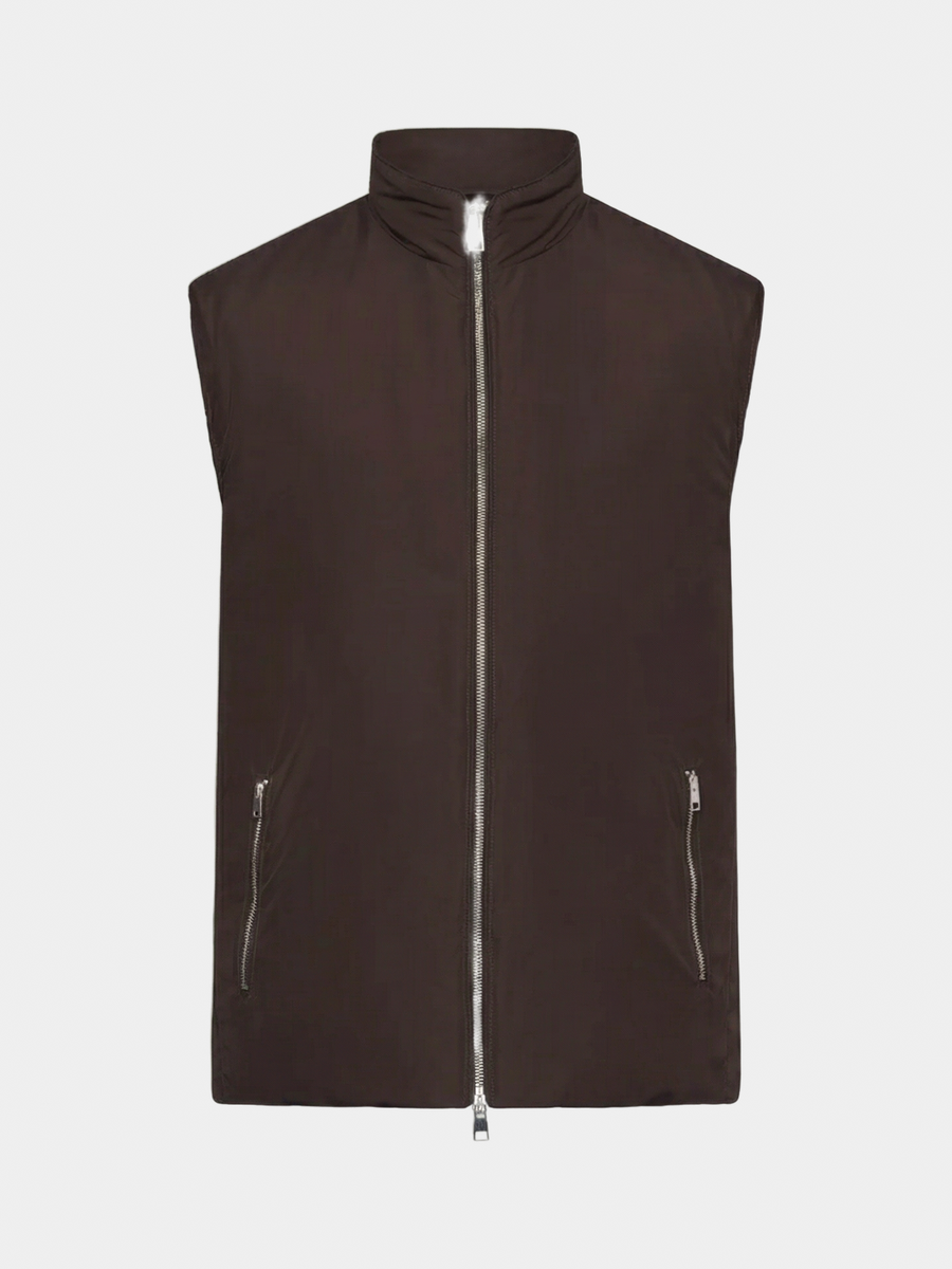 GILET SANS MANCHES MARRON