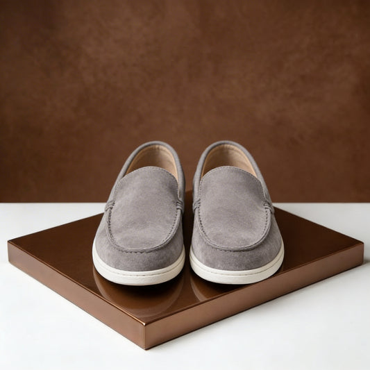 MOCASSINS GRIS CLAIR
