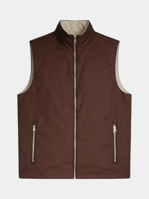 Brown Reversible Gilet