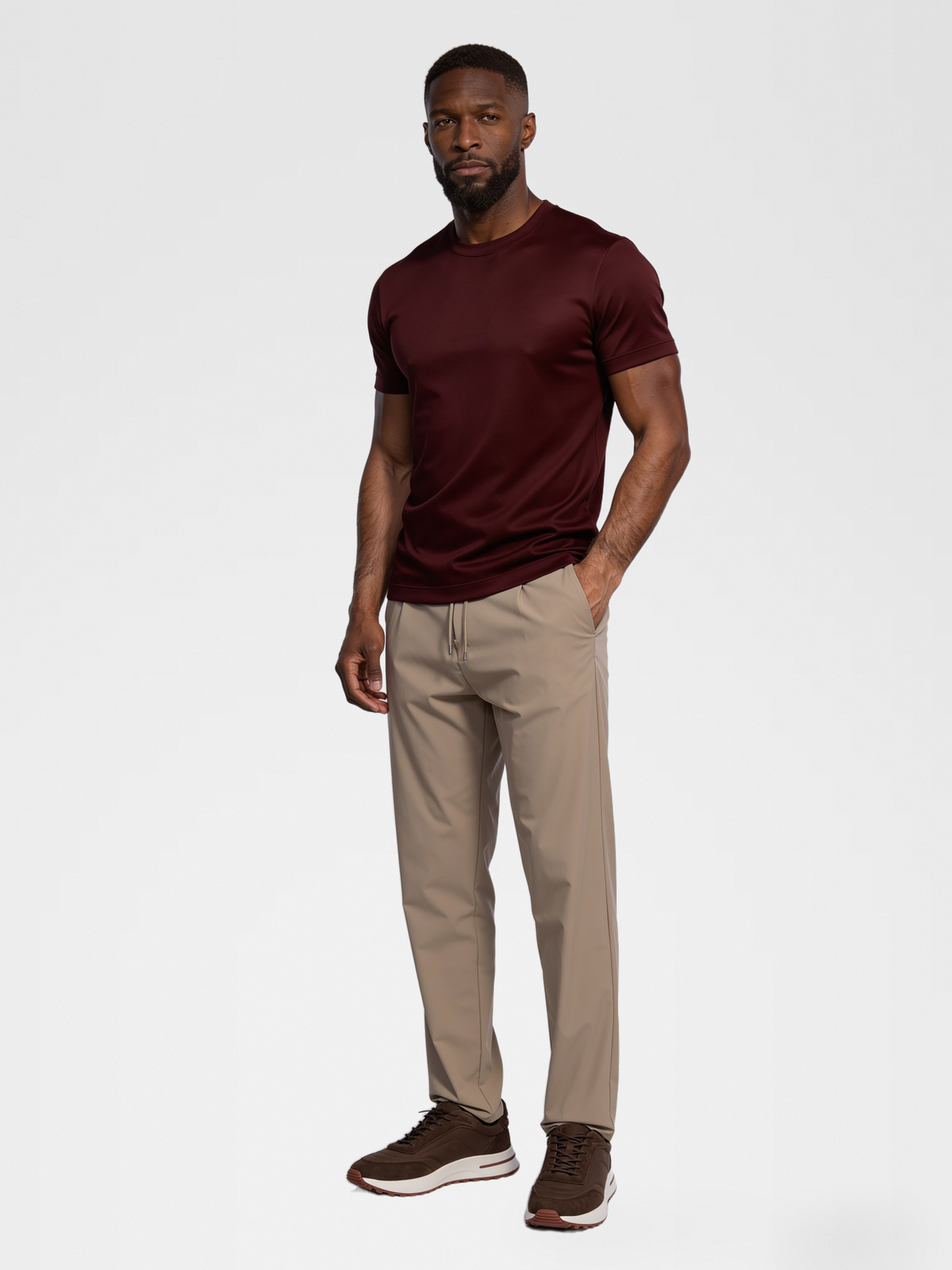 BURGUNDY MERCERISED GLANS SHIRT