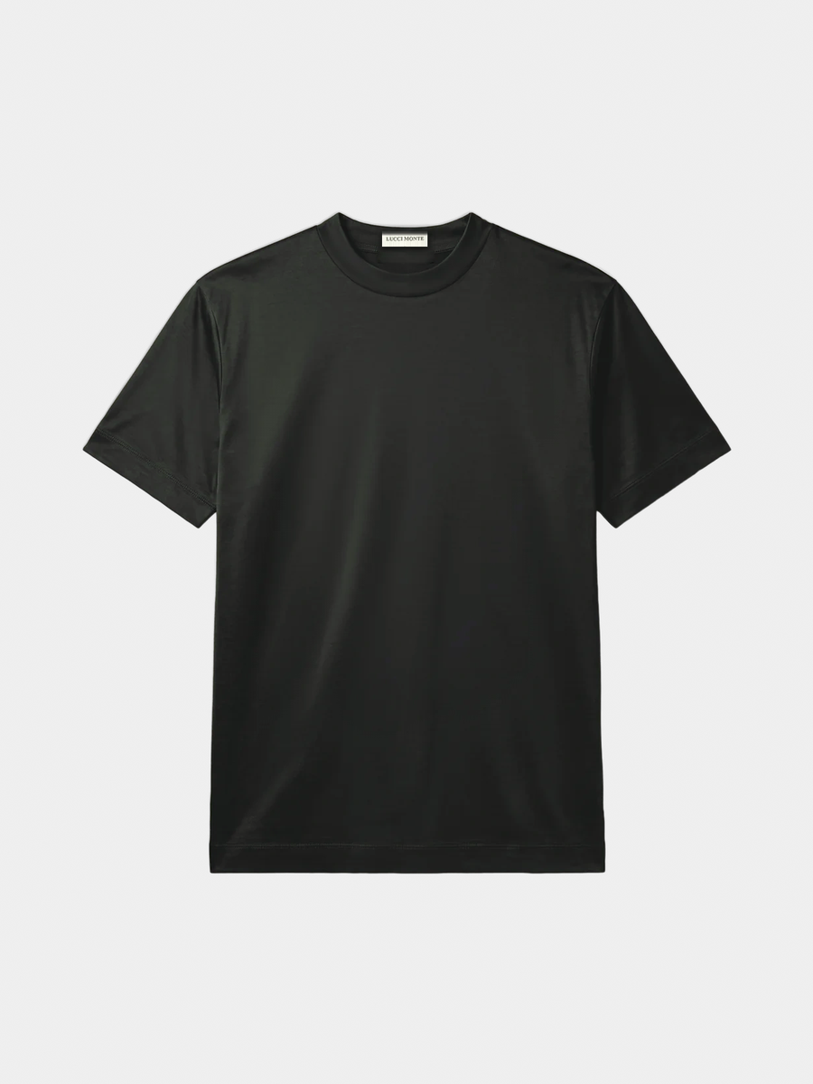 BLACK MERCERISED GLANS SHIRT
