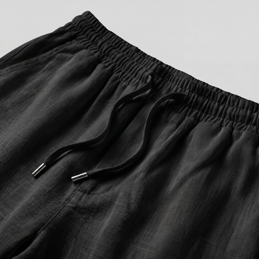 BLACK LINNEN PANTS