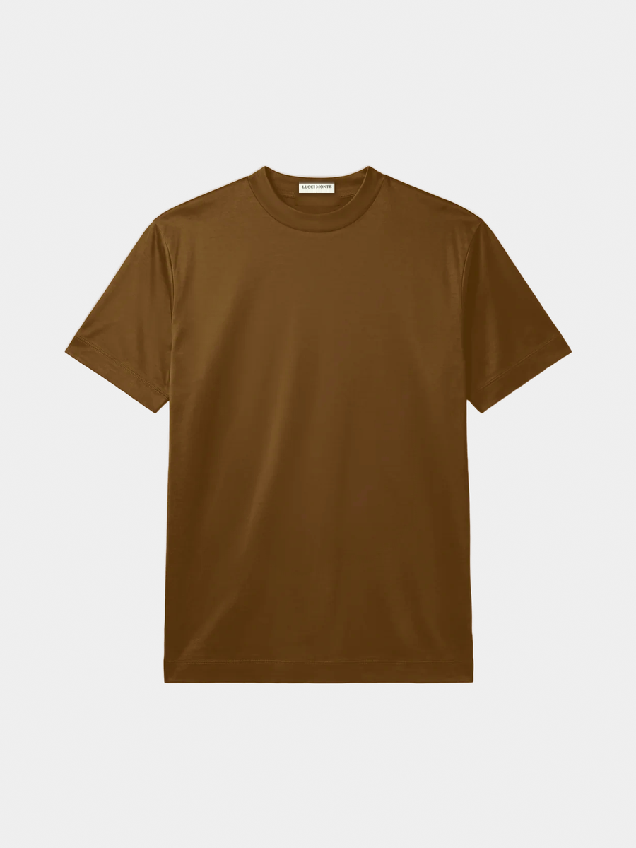 BROWN MERCERISED GLANS SHIRT