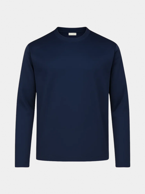 NAVY MERCERISED LONGSLEEVE