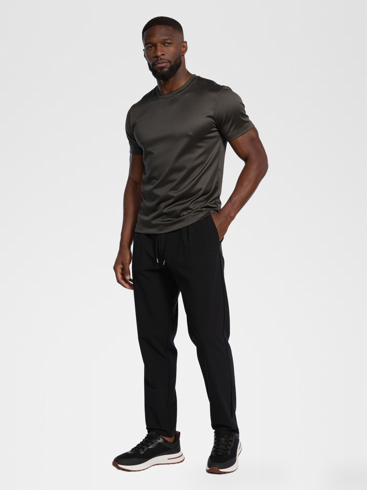 CHARCOAL MERCERISED GLANS SHIRT