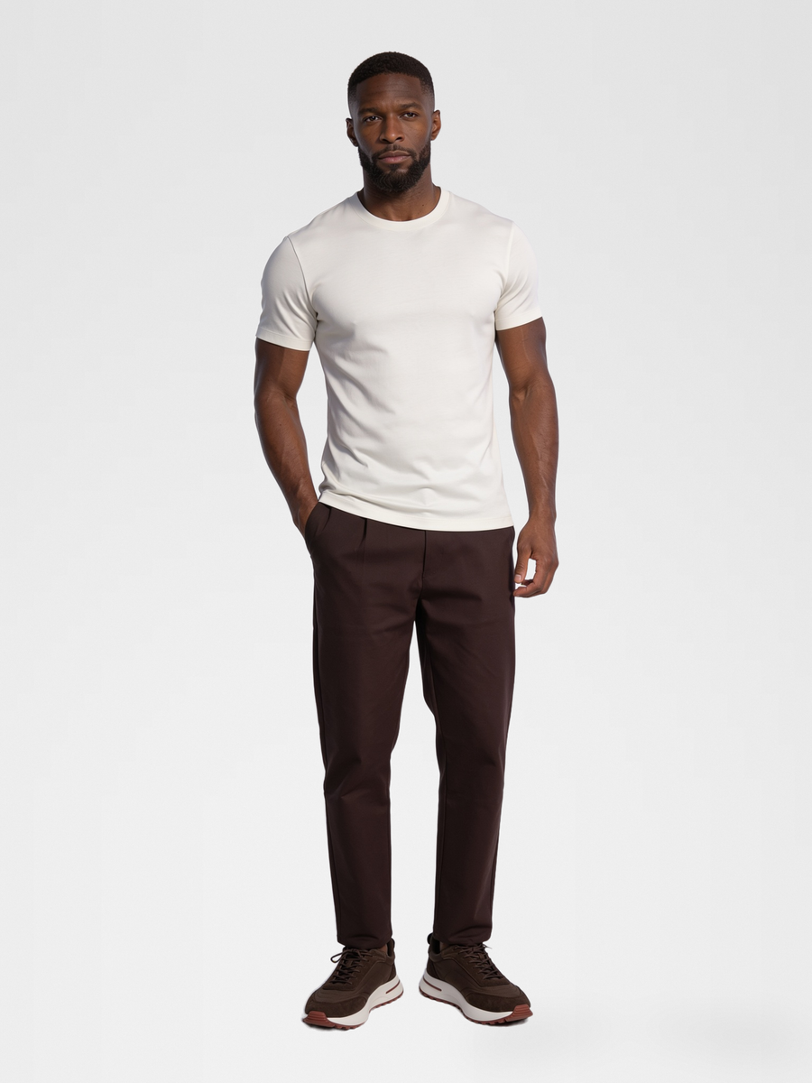 WHITE MERCERISED GLANS SHIRT